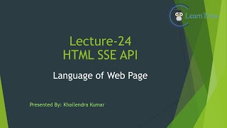 Lecture-24 HTML SSE API