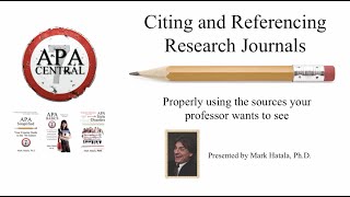 APA Style 7th Edition - Citing and Referencing Research Journals - APA Simplified