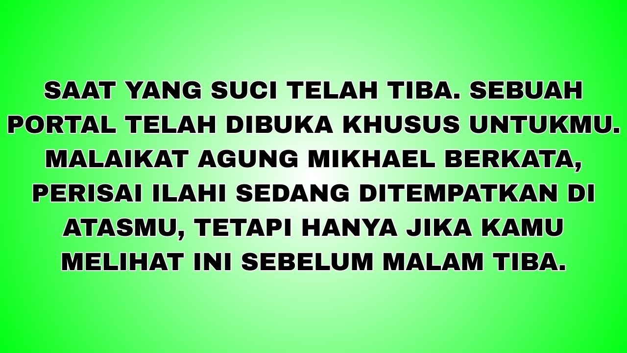 JIWA TERPILIH✨SAAT YANG SUCI TELAH TIBA. SEBUAH PORTAL TELAH DIBUKA KHUSUS UNTUKMU