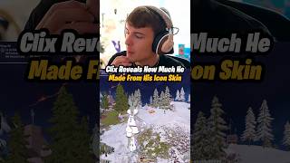 Clix Reveals How Much He Made From His Fortnite Icon Skin 😳 #fortnite #clix