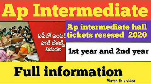 Ap intermediate hall tickets released 2020 // 1year & 2nd year hall tickets //SyR Education