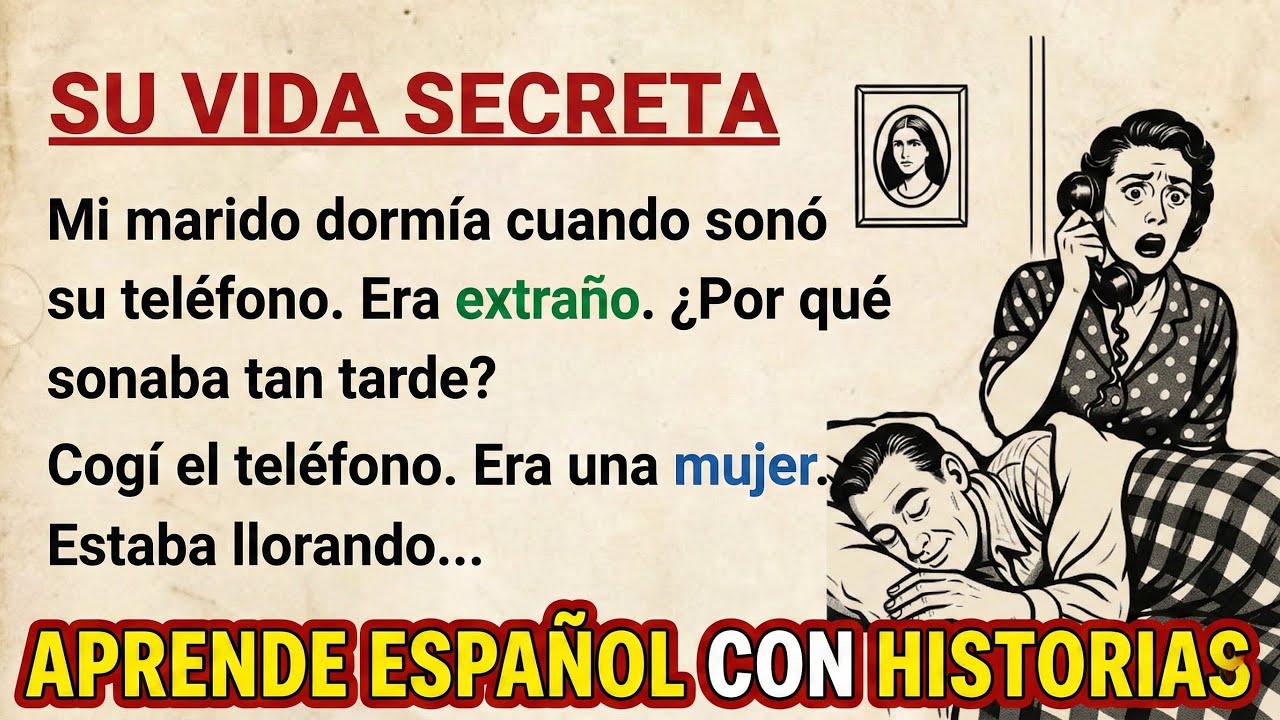 Learn Spanish with Stories: The Midnight Call That Destroyed My Marriage 🤫