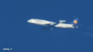 Zooming in onLufthansa Boeing 747-800 with Nikon P1000