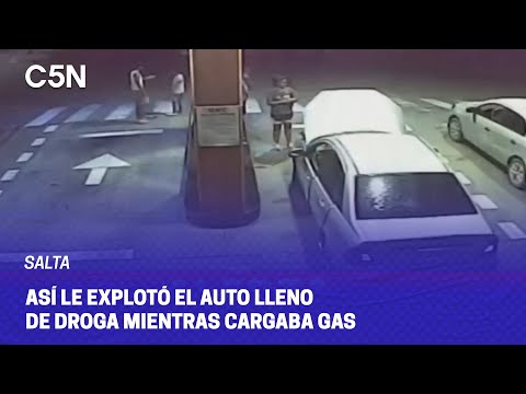 Un AUTO explotó en una ESTACIÓN de SALTA cuando le cargaban GNC