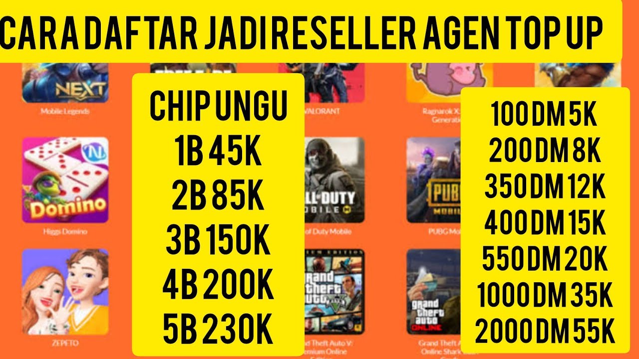 Aplikasi Untuk Top Up GAME termurah dan terlengkap bisa daftar jadi ...
