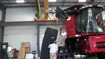 How Tracks are Installed on a Combine