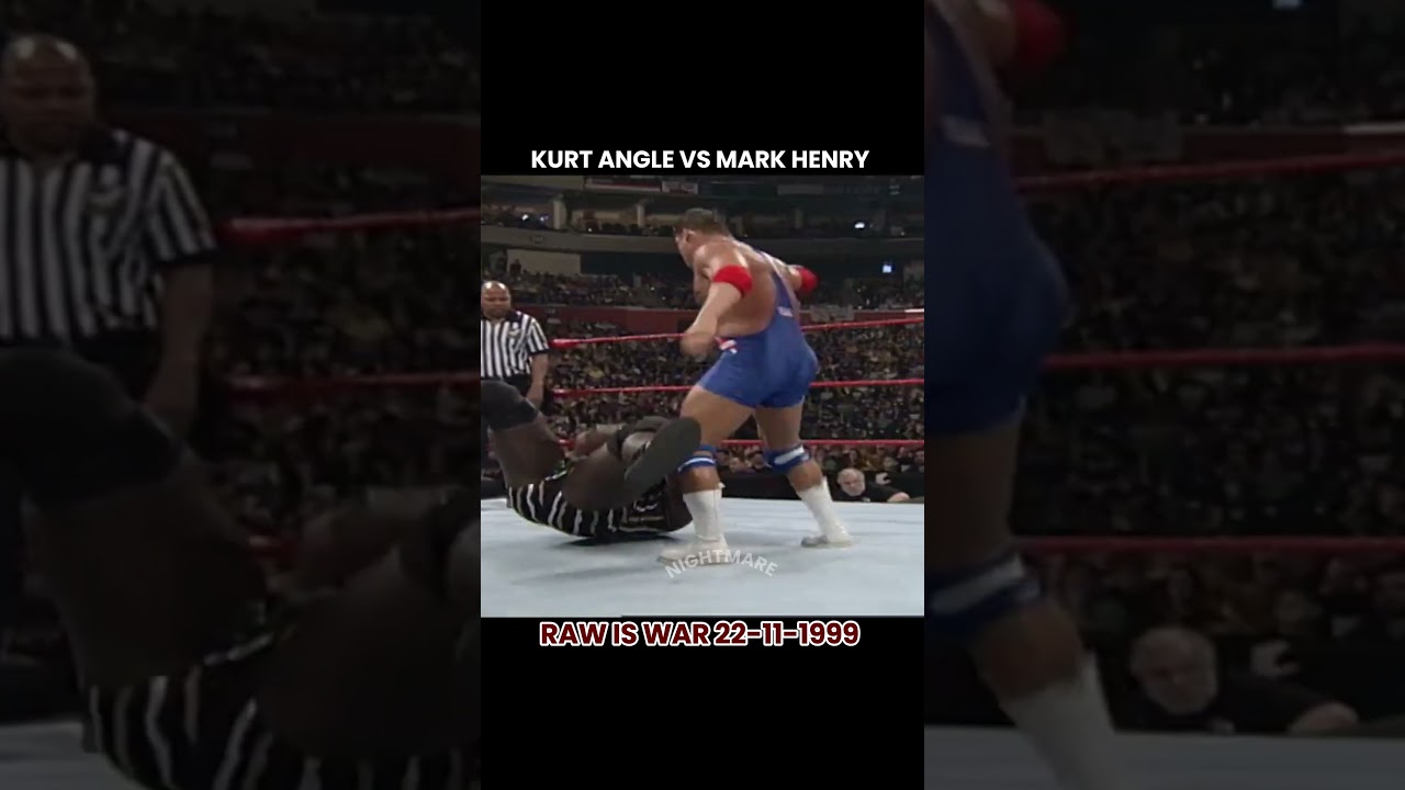 Kurt Angle vs Mark Henry Match in  Match in Raw is war 22-11-1999 