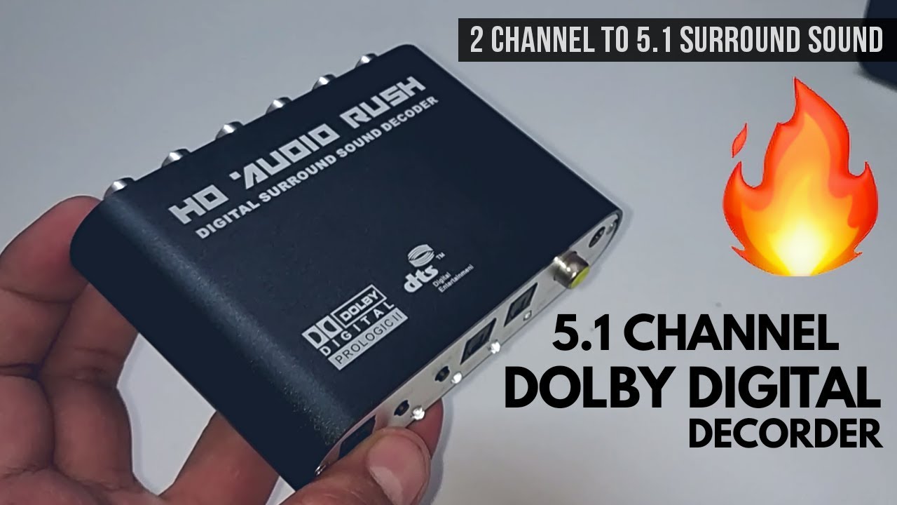 det kan døråbning digtere HD Audio Rush 5.1 Dolby Digital Decoder | Optical to RCA 5.1 Converter -  YouTube