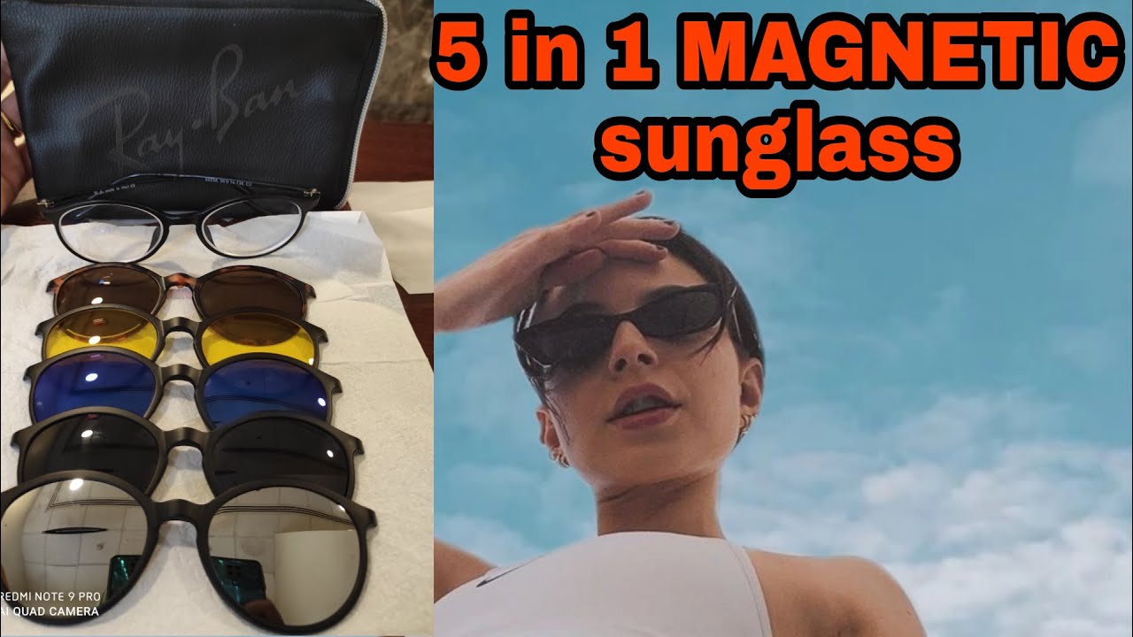 5 in 1 magnetic sunglasses ray ban Clearance