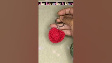 Crochet Heart Keychain | 3D Puffy Heart Amigurumi #crochet #crochetheart #heartkeychain