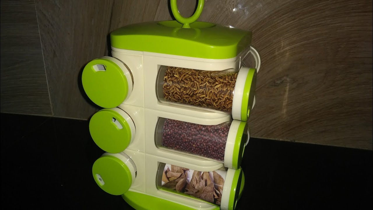 Organise kitchen in budget; rotating spice rack from Amazon : review