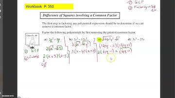 Math 10C Factoring Pg 350 Ex 4