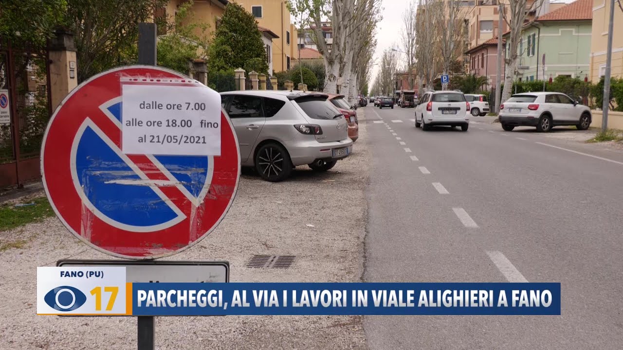 Parcheggi, al via i lavori in viale Alighieri a Fano - YouTube