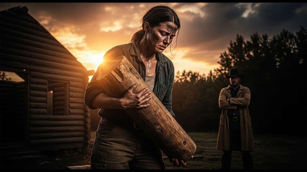 She Built Her Cabin Alone… But the Widowed Cowboy Watching Changed Everything