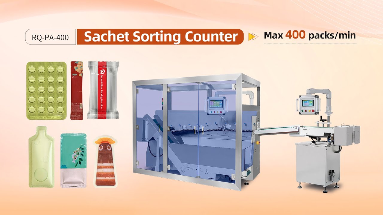Sachet Sorting Counting Machine, Auto Unordered Sachet Sorting & Counting