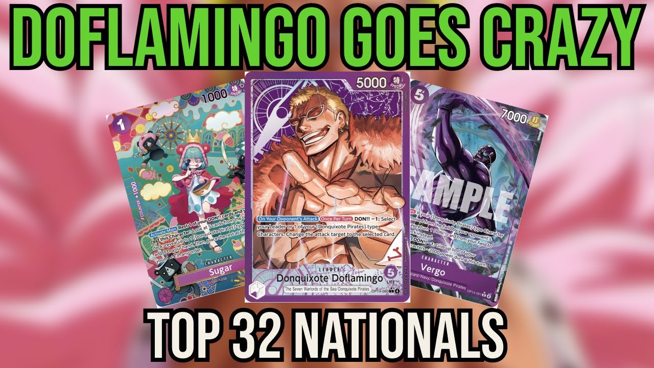 doflamingo one piece card game Dominate With in OP14 - EB04 Features Donquixote Doflamingo from the One Piece series OP12-107 Donquixote Doflamingo : Rare