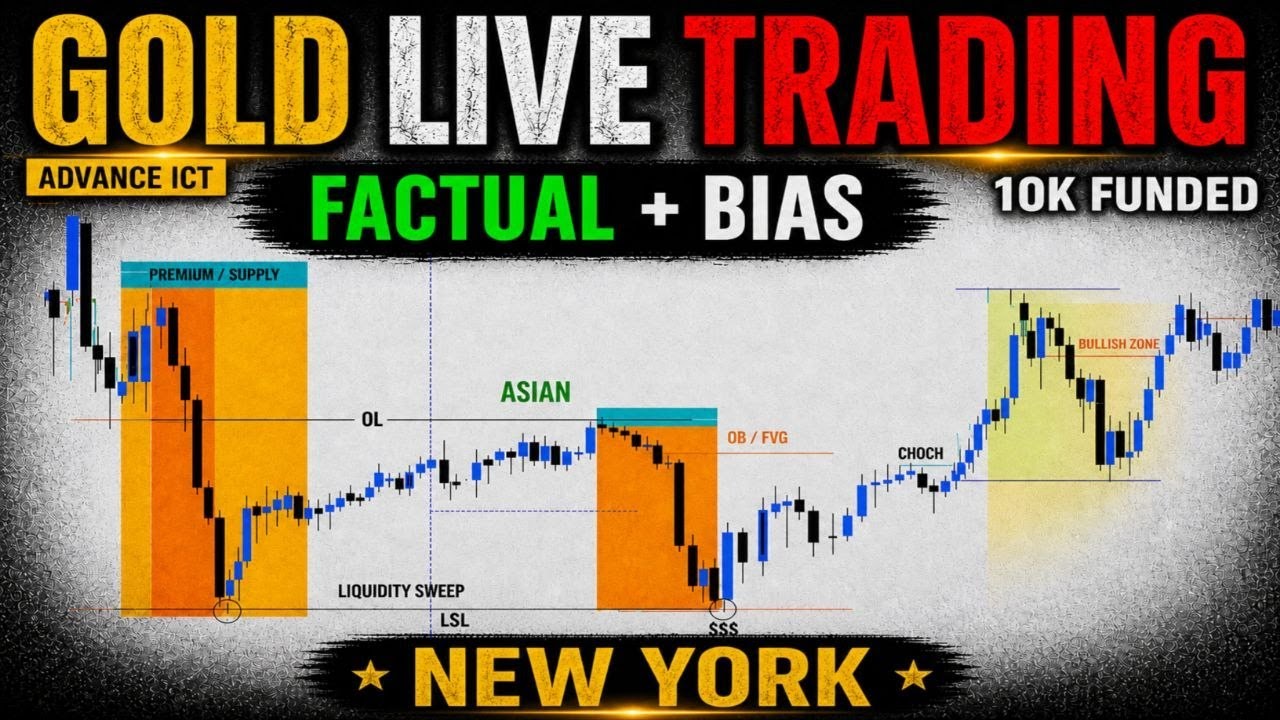 🔴 GOLD LIVE | NEW YORK Session MAY 4 | Factual + SMC ICT Strategy - YouTube