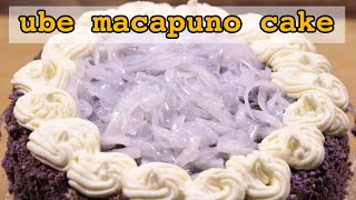 Ube Macapuno Cake | Purple Yam with Coconut Sport Cake