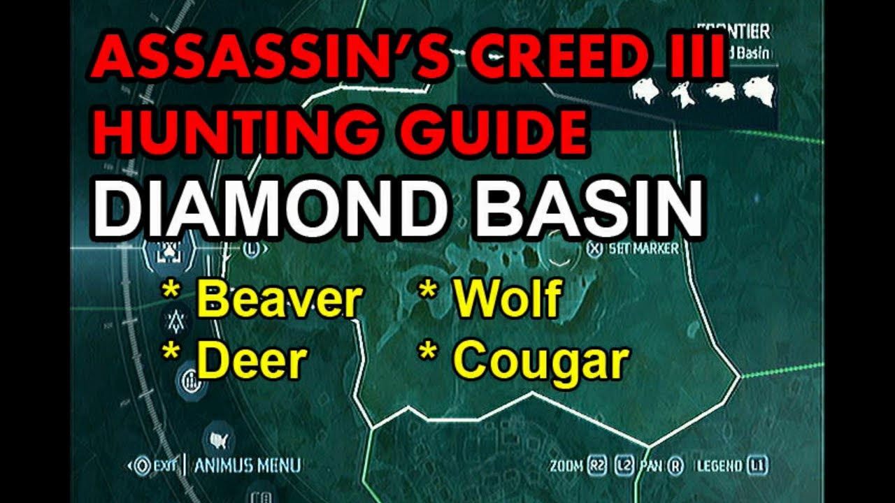 Año Nuevo Lunar apretado Mathis Assassin's Creed 3 Hunting Guide - Part 2 - "Diamond Basin" - YouTube