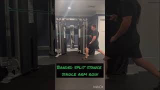 Banded Split Stance Single Arm Row