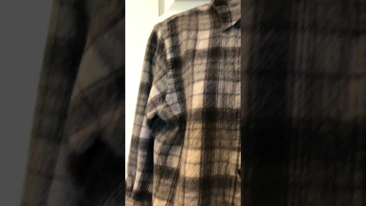 Vintage 80s 90s Lauren Ralph Lauren Women's Gray Wool Plaid Flannel Shirt 