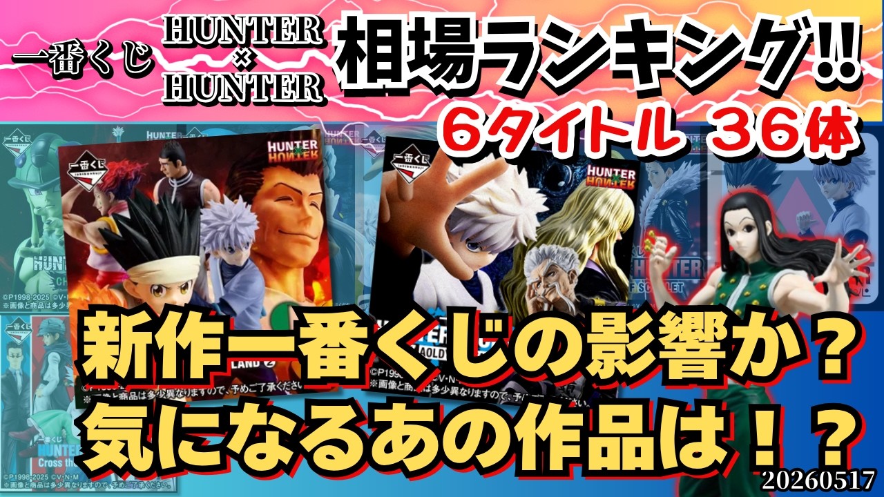 HH Market Update] Ichiban Kuji HUNTER×HUNTER Price Ranking! What