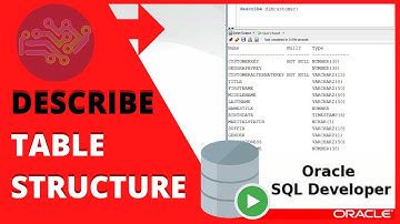ORACLE SQL TUTORIAL:  Describe TABLE STRUCTURE SQL Developer | DESCRIBE
