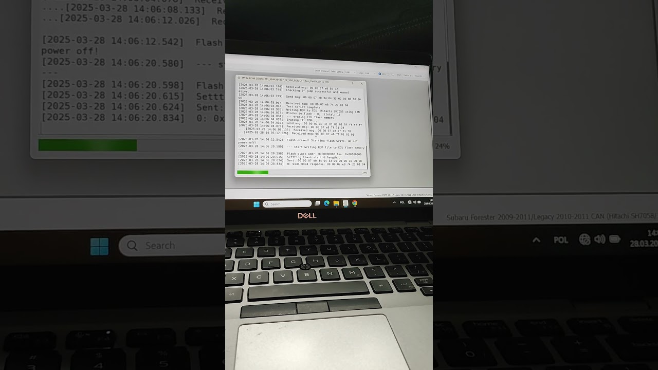 Subaru Legacy Hitachi ECU, uploading ROM with FastECU and Tactrix openport 2.0