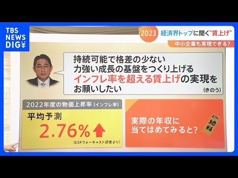 【解説】“賃上げ”中小企業も実現できる？“物価高”2023年も値上げは続く？経済界トップに聞く｜TBS NEWS DIG