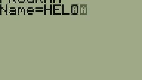 The HELLO WORLD program for TI 83/84