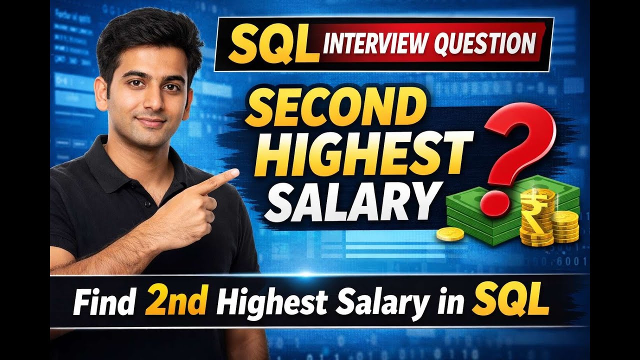 SQL Interview Question | Find Second Highest Salary in SQL (Hindi ...
