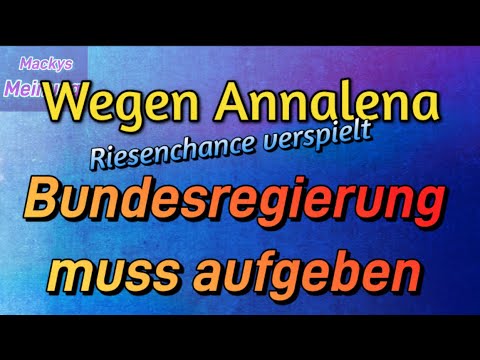 Aus!! - Bundesregierung am Ende - Baerbocks Riesenpatzer