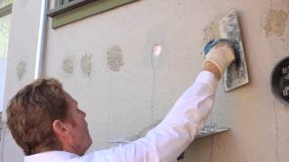 How to stucco/repair exterior insulation holes in stucco walls