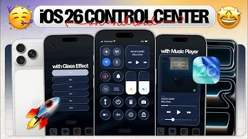 NEW UPDATE !! iOS 26 CONTROL CENTER with LIQUID GLASS + MUSIC PLAYER FOR ANDROID 