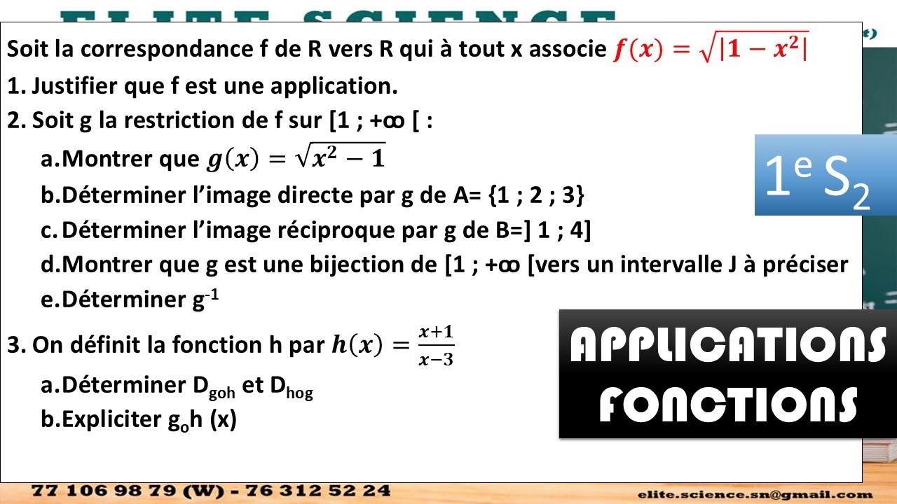(1ES/MATHS)📽🎬 EXO APPLICATION 1ES2 ♾💹THEME: APPLICATIONS-FONCTIONS-RECIPROQUES-COMPOSES🔥💯