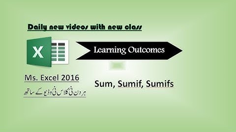 MS excel formulas in Pashto Sumif  Sumifs  Sum  excel formulas with examples  Excel