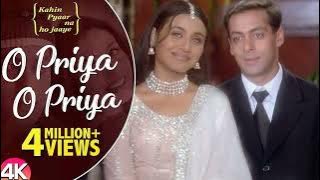 O Priya O Priya 4K Video Song | Kahin Pyaar Na Ho Jaaye | Salman Khan, Rani Mukherjee | Love Song