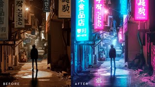 How to Edit Cyberpunk Look in PicsArt & Lightroom Mobile - Deny King