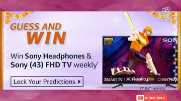 Amazon Guess And Win Quiz Answers 22 October 2020 ||