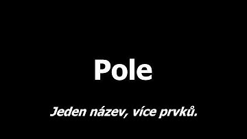 Programování v jazyce C č.13: Pole