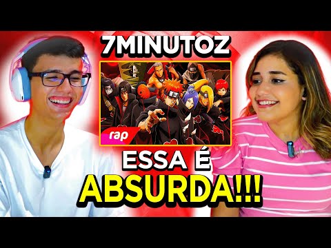 ESPECIAL 1K - ESSA É ABSURDA!! Rap da Akatsuki (Naruto) | 7MINUTOZ | NERD HITS – ÁLVARO & MANU REACT