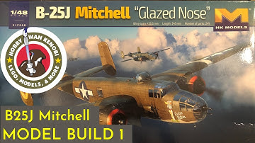 Plastic Scale Model Build - HK Models B-25J Mitchell 1/48 - Part 1,  Preparation, Cockpit 4K