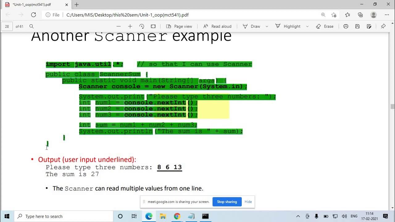 Lecture 03 - Use Scanner class in Java along with sample programs - YouTube