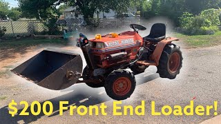 Winch Powered Front End Loader for my Kubota Tractor