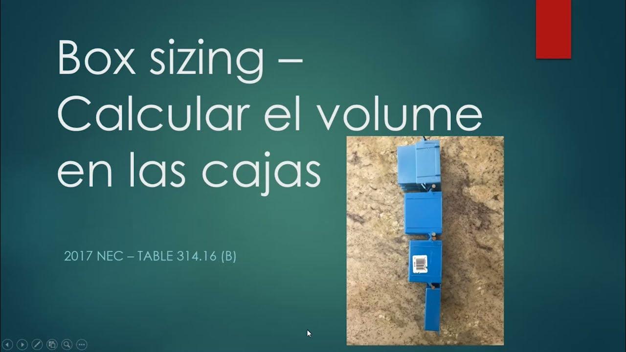 Cuantos cables caben en una caja eléctrica de acuerdo al NEC 2017. Box