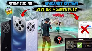 Redmi 14C 5G Best Headshot Sensitivity Free Fire | Redmi 14C 5G Best Headshot Setting free fire 