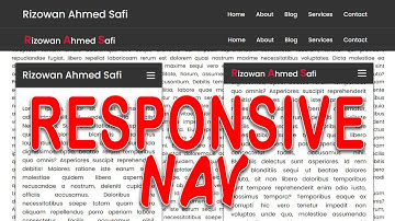 Responsive Navbar Using HTML CSS And JavaScript | Responsive Navigation Bar | HTML CSS JAVASCRIPT