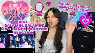 BINI 'SALAMIN, SALAMIN' MV + DANCE PRACTICE | REACTION