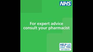 For expert advice talk to your pharmacist