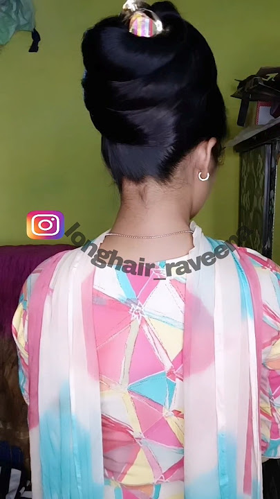 top bun video #longhair #hair #hairbun #trending #ytshorts #shorts #shortvideo